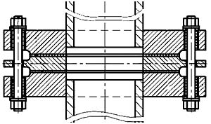 Схематическое изображение трехфланцевого ИФС